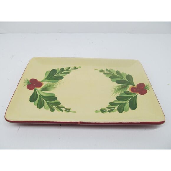 Gail Pittman Christmas Memories 8 1/4" Appetizer Plates Trays Set of 2 - Picture 9 of 11